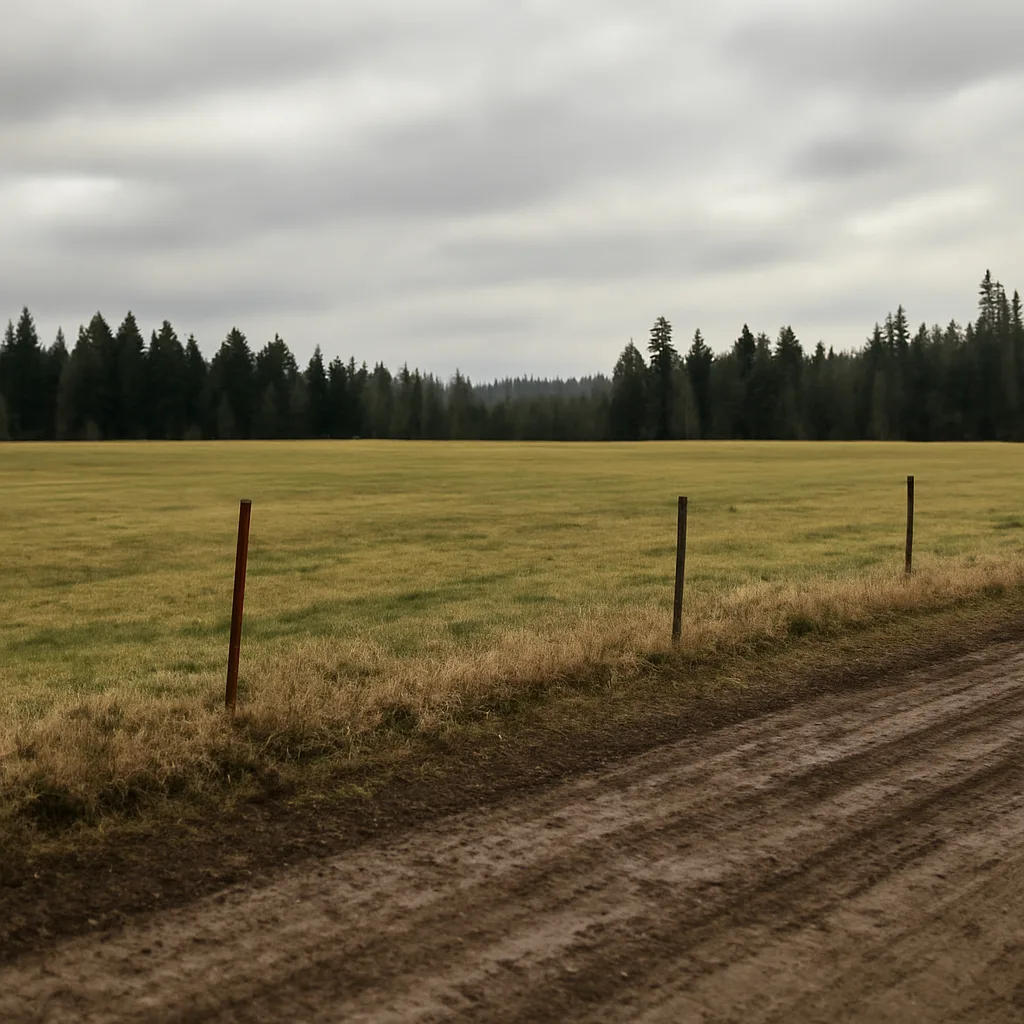 Rural acreage with open grassland and conifer forest in Bonner County, Idaho