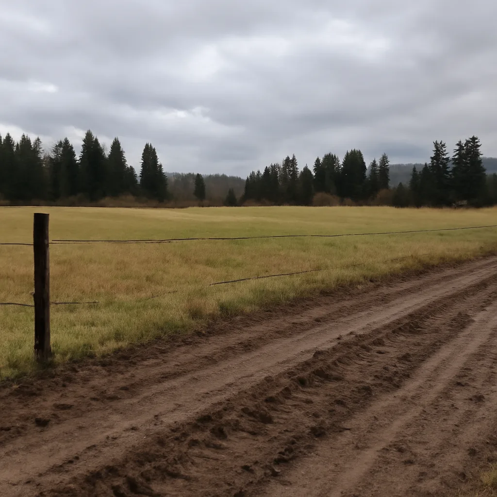 Rural acreage with open grassland and conifer forest in Sandpoint, Idaho